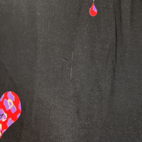 AllSaints Shirt Mens XS Black Ikuma Breakup Short Sleeve Camp All Over Print - Picture 6 of 10